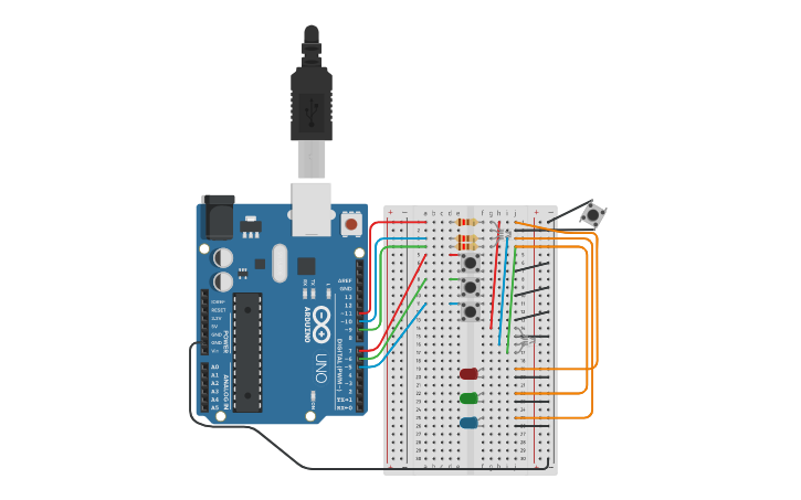 Circuit design Arduino Lesson #7 - Tinkercad