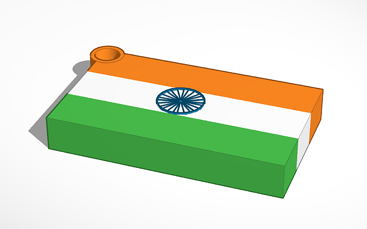3D design India Keychain - Tinkercad