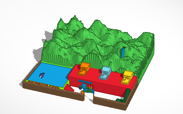 3D design Hill Resort - Tinkercad