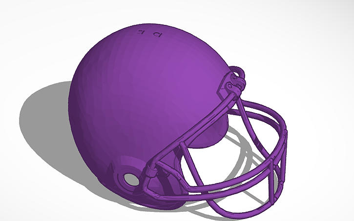 3D design Copy of 80-90's football helmets - Tinkercad