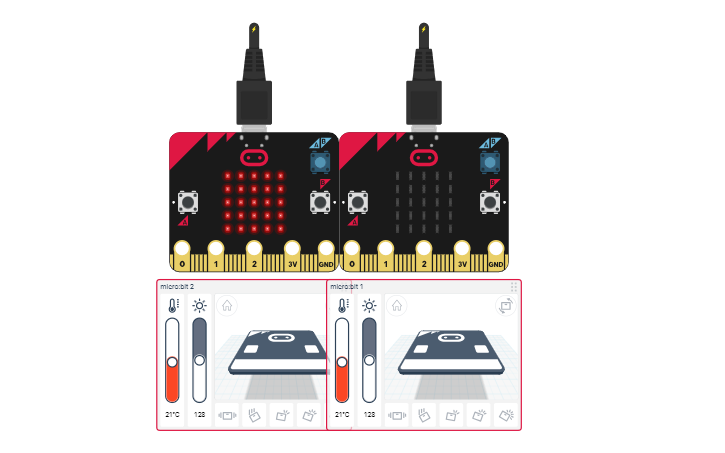 Circuit design Copy of micro:bit animation challenge - Tinkercad