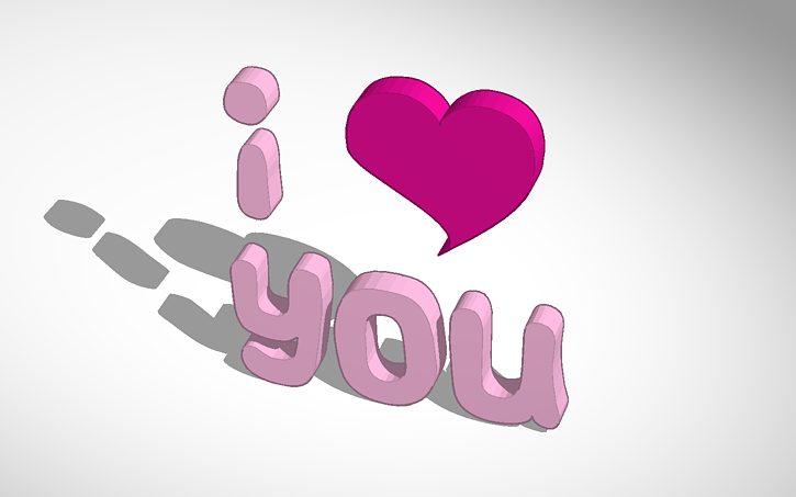I Love You Tinkercad