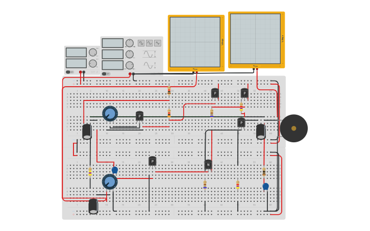 Circuit design Amplificador de transistor - Tinkercad
