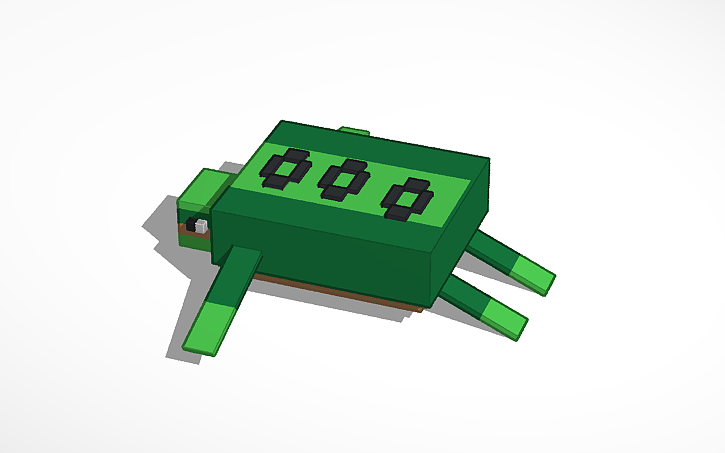 3D design Minecraft Turtle - Tinkercad