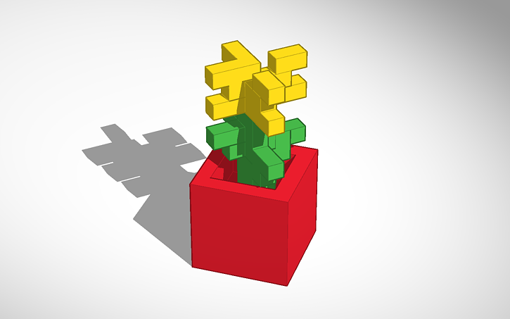 Minecraft Flower With Pot Minecraft Tinkercad