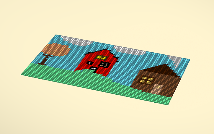 3D design Pretty Spring Pixel Art - Tinkercad