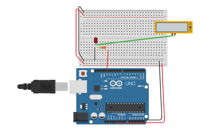 Circuit design LED Blink | Tinkercad