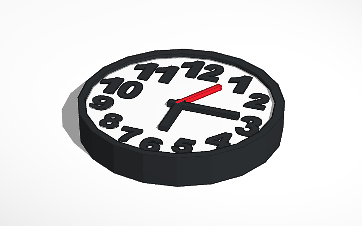 3D design clock - Tinkercad