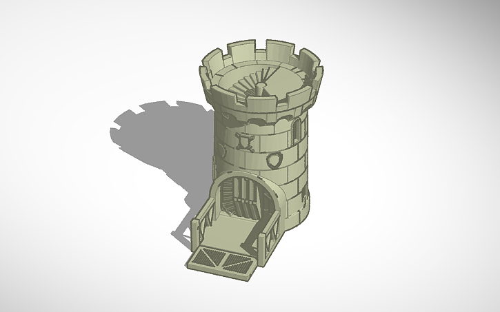 3D design Dice Tower - Tinkercad