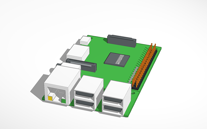 3d Design Raspberry Pi 2 Model B V11 Tinkercad 8691