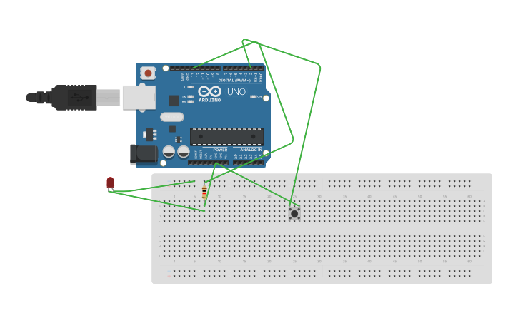 Circuit design ardino with interupt - Tinkercad