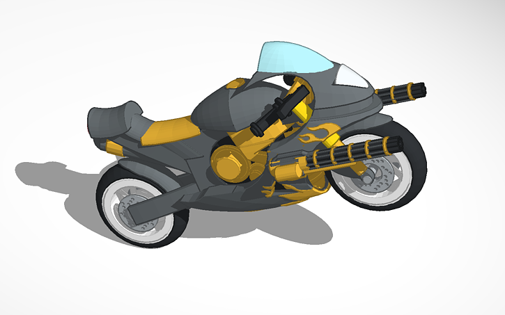 Motorrad Cad Modell 3D design Geiles Motorrad - Tinkercad
