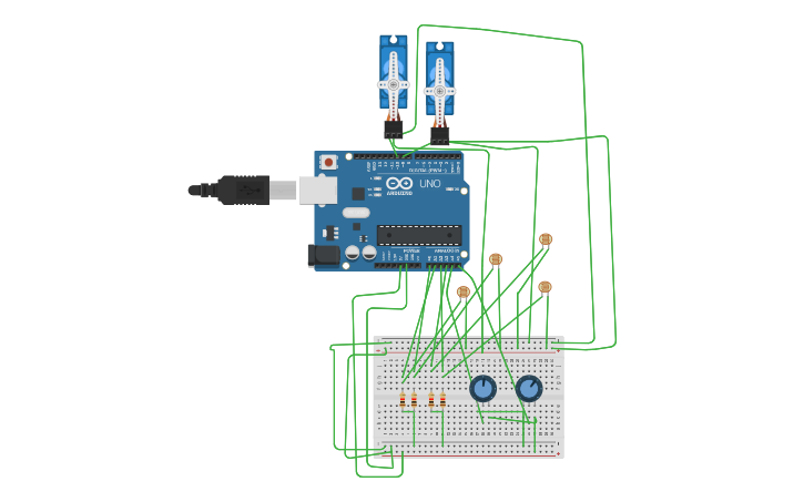 Circuit design SOLAR TRACKER ARDUINO - Tinkercad