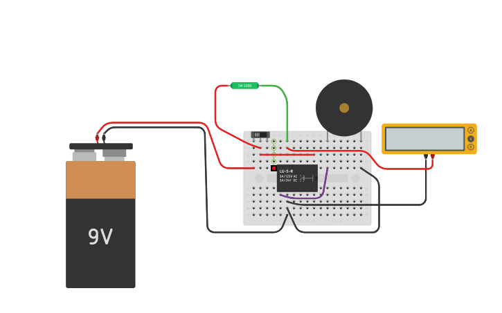 Circuit Design Simple Loop Burglar Alarm With Relay Tinkercad 9952