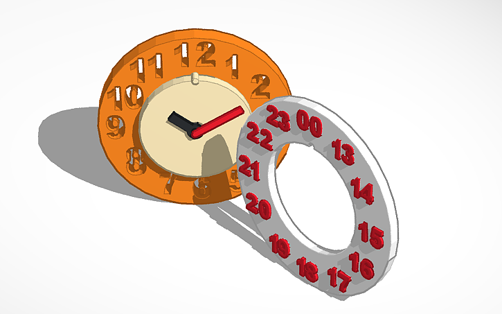 3D design Two Faced 24 Hour Clock | Tinkercad