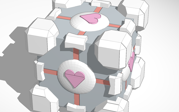 3D design #portal Weighted Companion Cube | Tinkercad