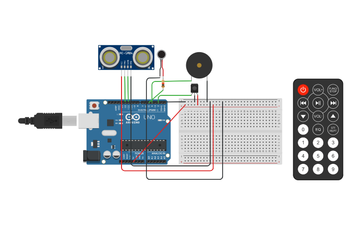 Circuit design FAT_Smart Blind Stick 17BLC1039 - Tinkercad