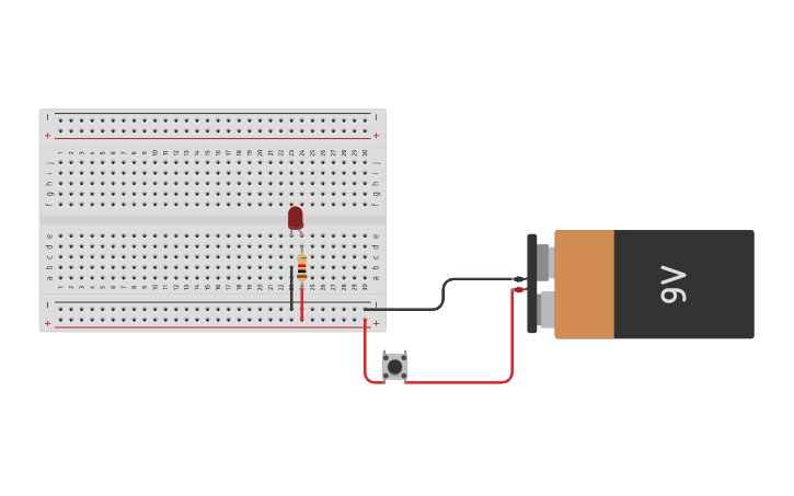 Circuit design Kids:: Push Button | Tinkercad