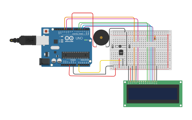 Circuit design Termometro Digital | Tinkercad