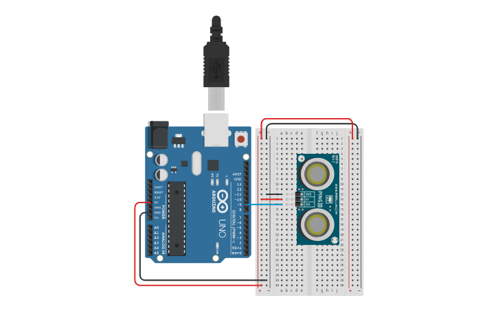 Circuit Design Sensor Jarak Tinkercad 9893