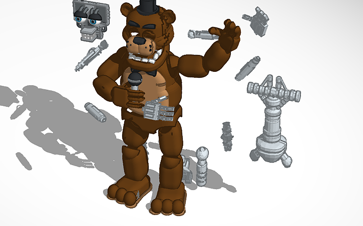 freddy spring lock suit and endo parts | Tinkercad