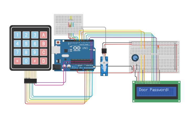 Circuit design lock - Tinkercad