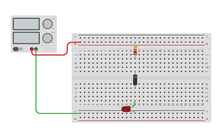 Circuit design Diode Operation 4 | Tinkercad
