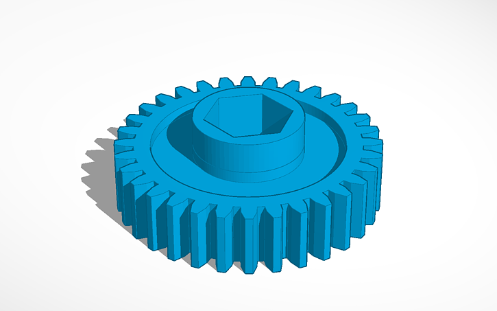 3D design Gear for Fellowes paper shredder - Tinkercad