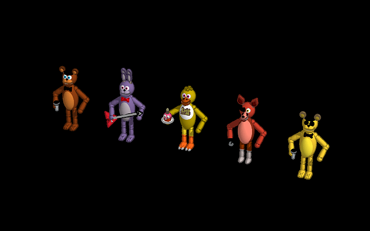 3D design Fnaf 1 Figures - Tinkercad