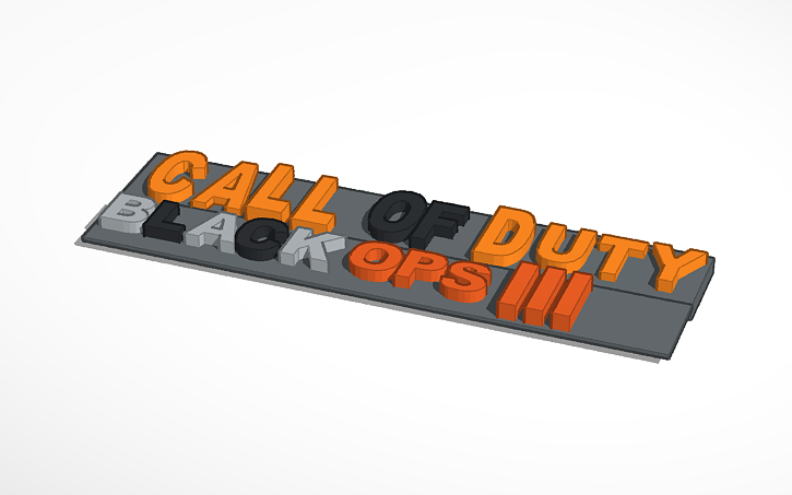 3D design COD BO3 - Tinkercad