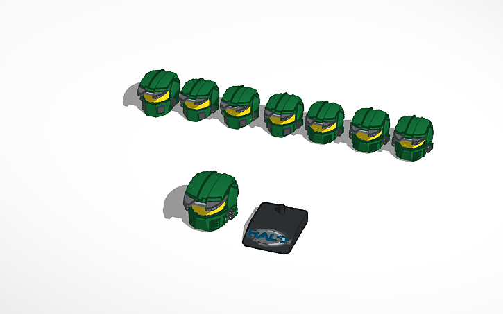 3D design master chief helmet (my progress) | Tinkercad