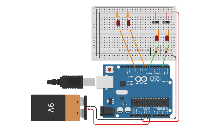 Circuit design Button Button - Tinkercad