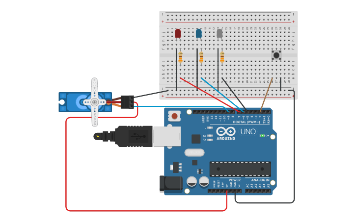Circuit design String Communication | Tinkercad