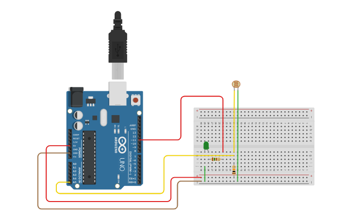 Circuit design Sensor LDR 22-08-2020 | Tinkercad