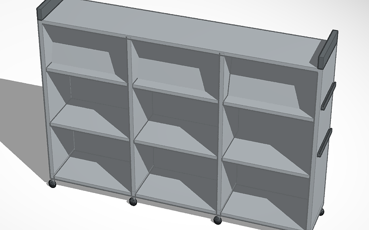 3D design RAS Library Stack (1st story) - Tinkercad