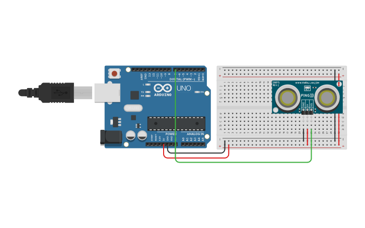 Circuit design Playing with Arduino: Using Ultrasonic Distance Sensor ...