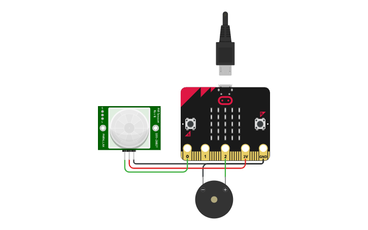 Circuit design Microbit Controller sensor interface - Tinkercad