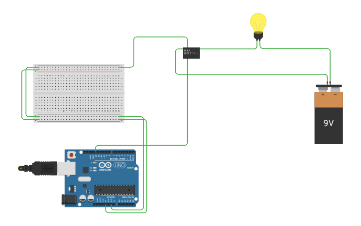 Circuit design Relay - Tinkercad