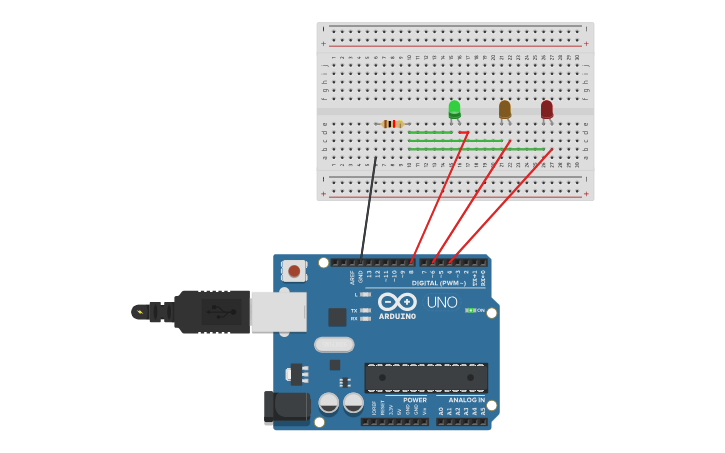 Circuit Design Arduino Traffic Light Tinkercad 2184