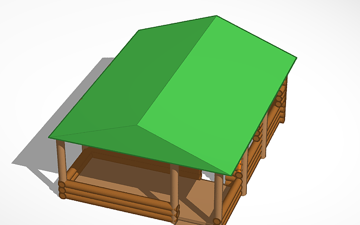 3D design Log Cabin - Tinkercad