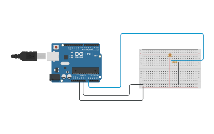 Circuit design LED ON/OFF - Tinkercad