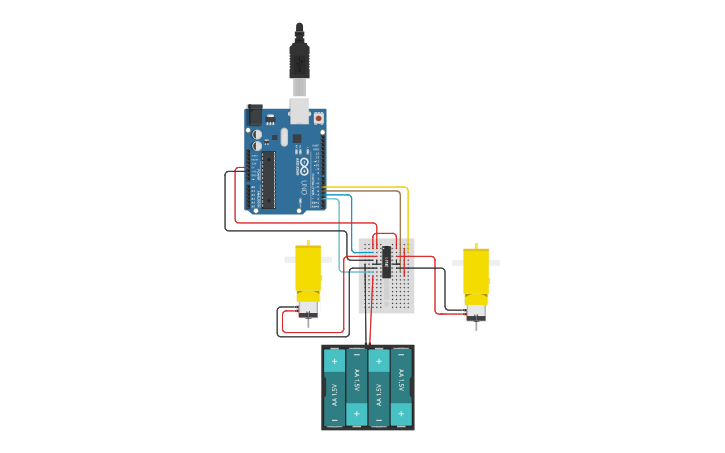 Openable Arduino Bridge Circuit design ARDUINO H BRIDGE - Tinkercad