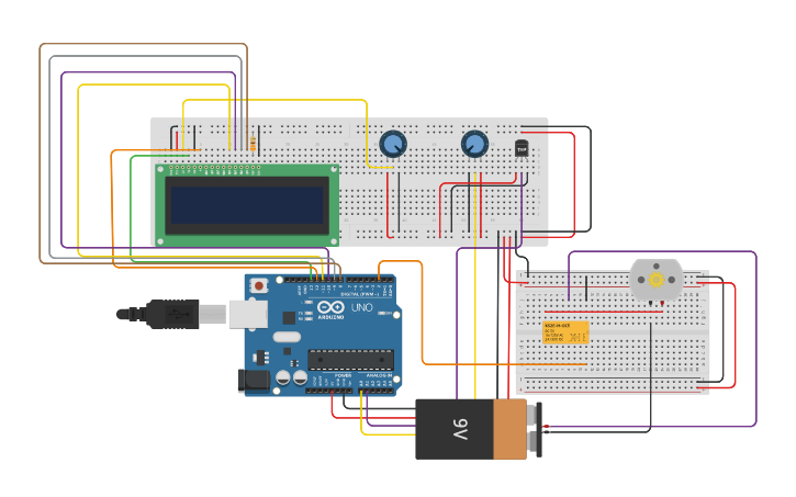 Circuit design LCD - Tinkercad