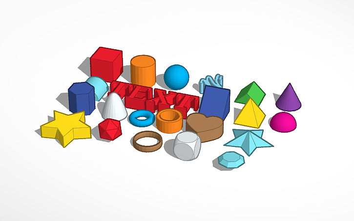 3D design All Basic Shapes | Tinkercad