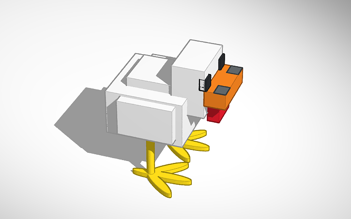 Custom Minecraft Chicken 3D design minecraft chicken - Tinkercad