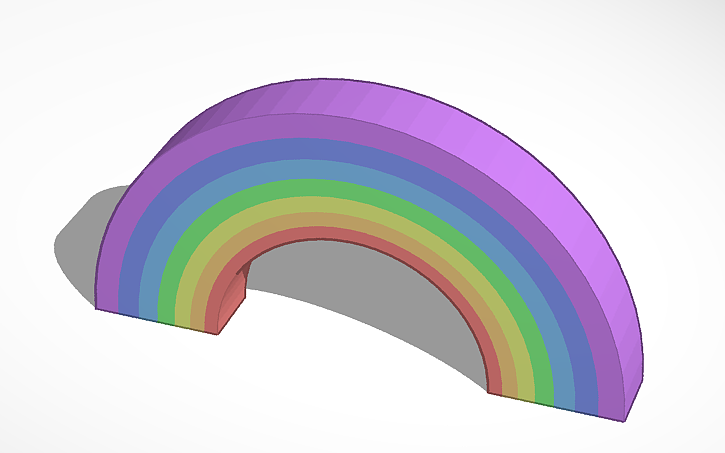 3D design rainbow - Tinkercad