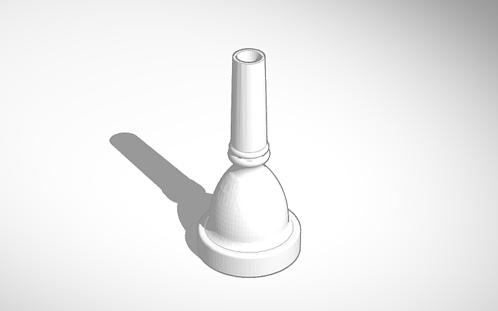 3D design 6 1/2c Trombone Mouthpiece - Tinkercad