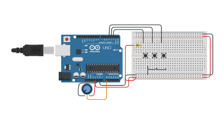 Circuit design Arduino keypad | Tinkercad