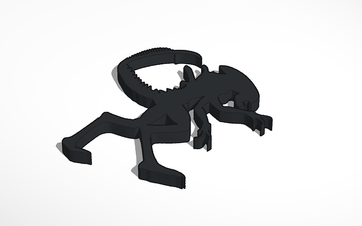 3D design xenomorph silhouette - Tinkercad