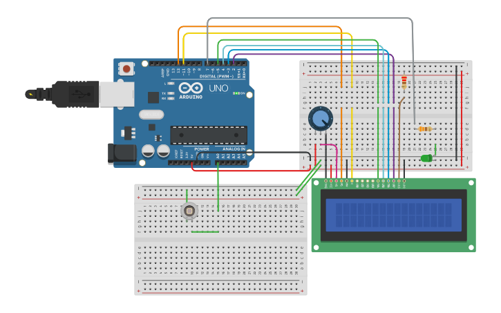 Circuit design Circuito básico ON/OFF de LED con Fotodiodo usando LCD ...